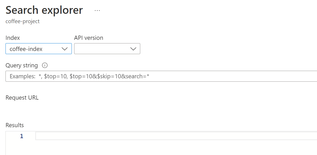 Screenshot of the Search explorer.