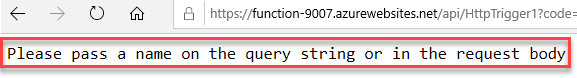 Screenshot of the please provide a name message.
